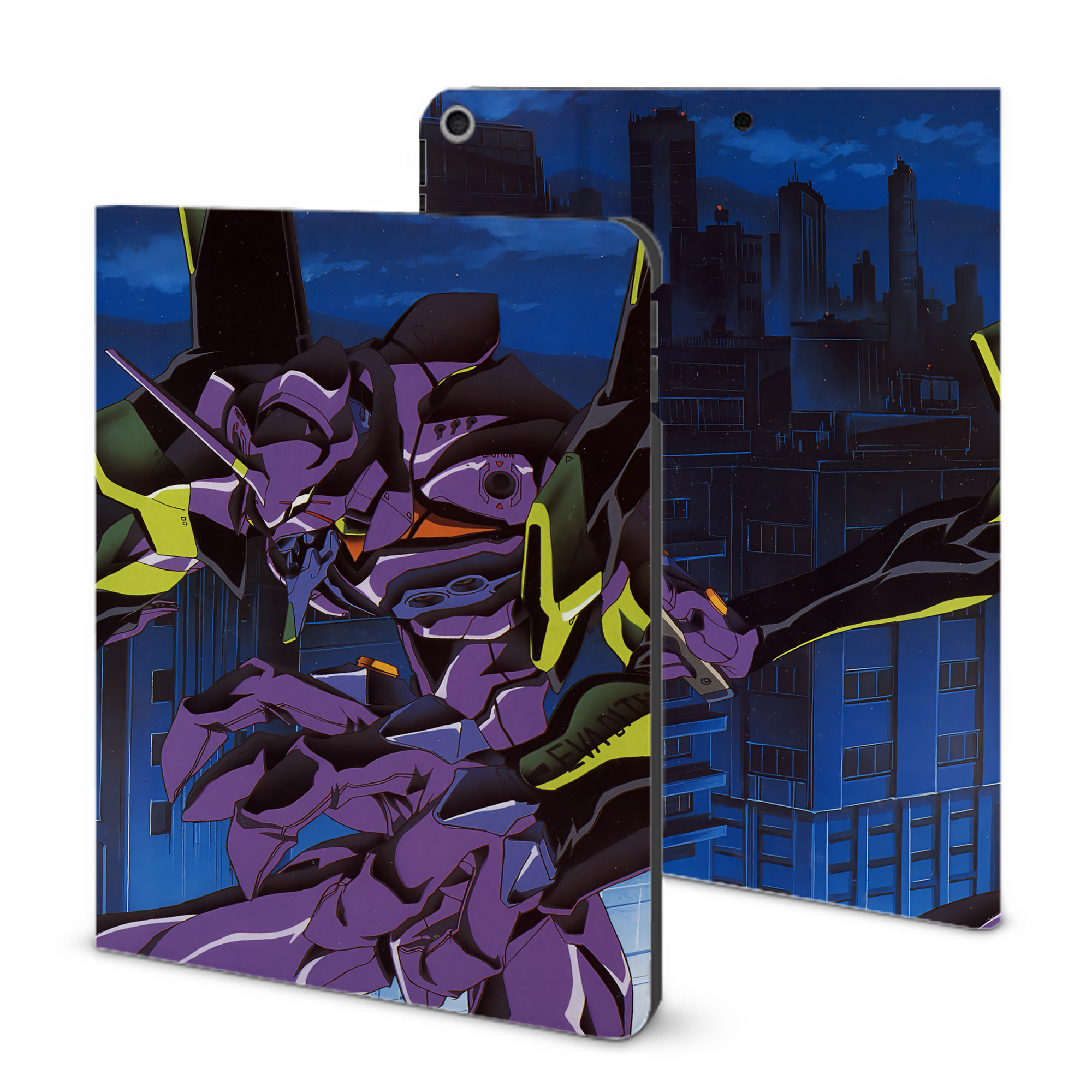 （画像用） EVA 新世紀エヴァンゲリオン IPad ケース ブック型 PUレザー TPU 耐衝撃 軽量 薄型 ペン収納なし 全面保護 IPad 各モデル対応